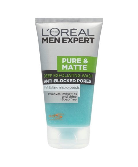 loreal Men Expert Pure And Matte Deep Exfoliating Gel Wash