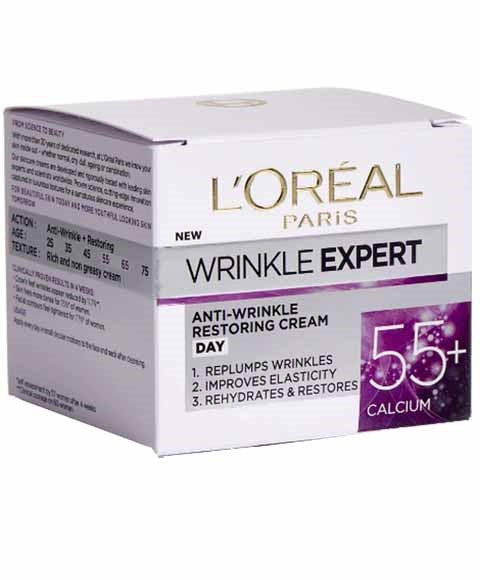 Loreal Wrinkle Expert Anti Wrinkle Restoring Day Cream 55 Plus Calcium