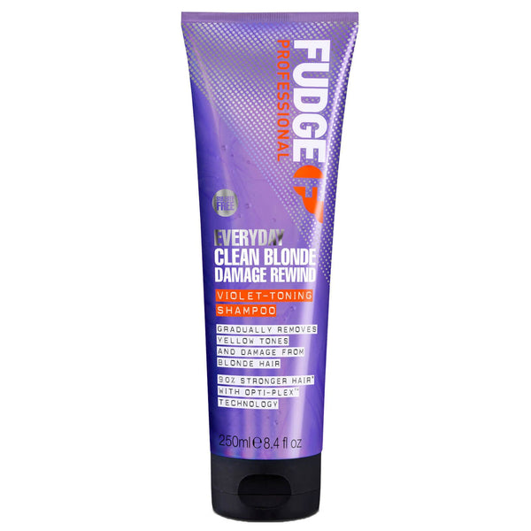 Fudge Everyday Clean Blonde Damage Rewind Violet Toning Shampoo 250ml - Afro Hair Boutique