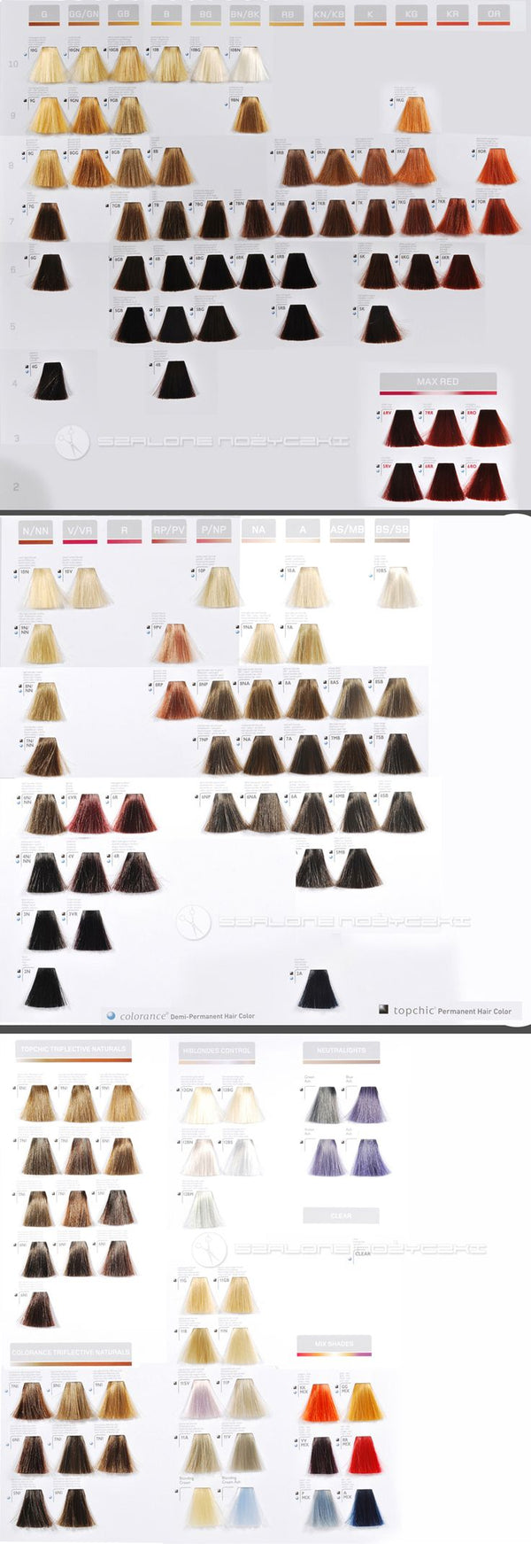 GOLDWELL TOPCHIC Permanent Hair Colour Tubes 60ml -  ALL SHADES - Afro Hair Boutique
