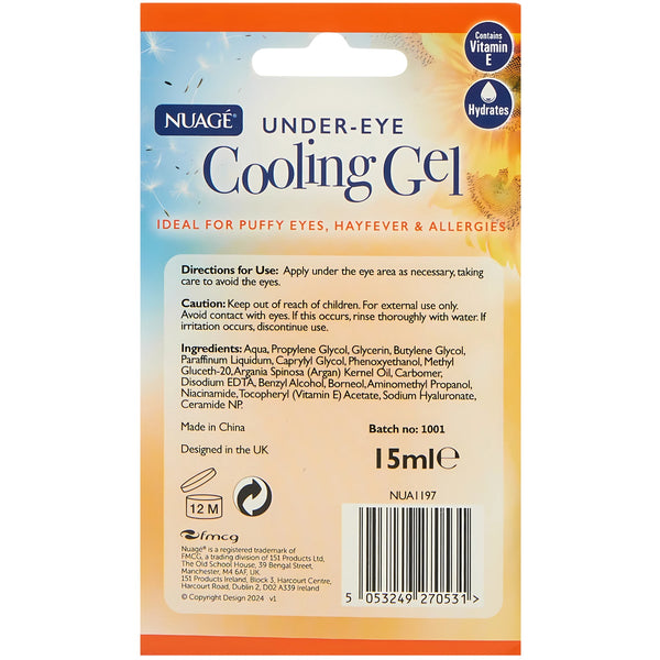 Nuage Under Eye Cooling Gel Refreshes Puffy Eyes 15ml
