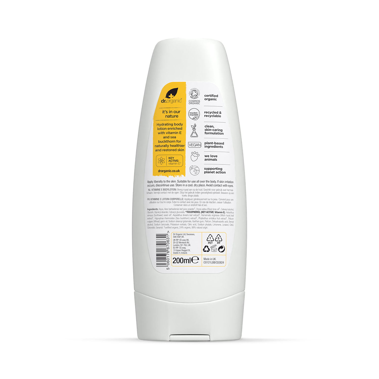 Dr Organic Hydrate And Restore Vitamin E Body Lotion 200ml