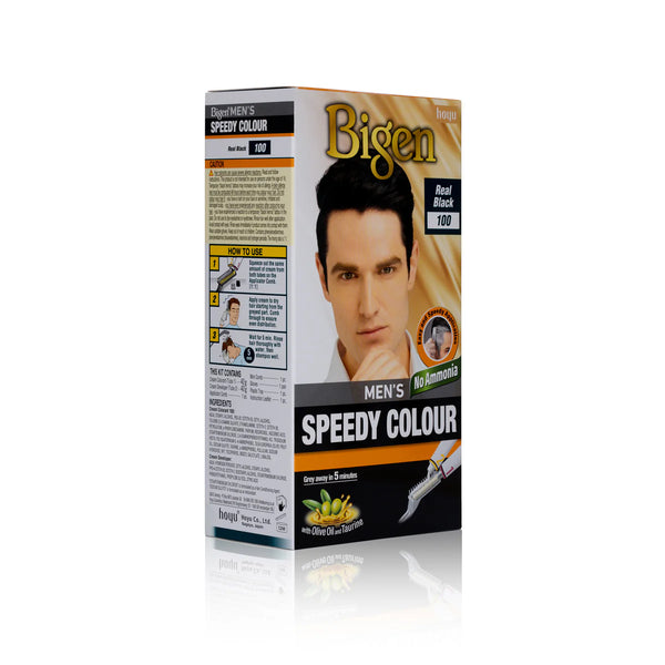 Bigen Mens Speedy Hair Colour Easy & Smooth Application Real Black 100 - Afro Hair Boutique