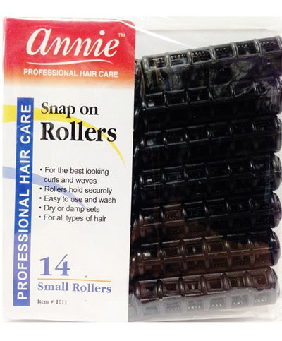 Annie Snap-On Rollers Size Small 14 Count Black 1011