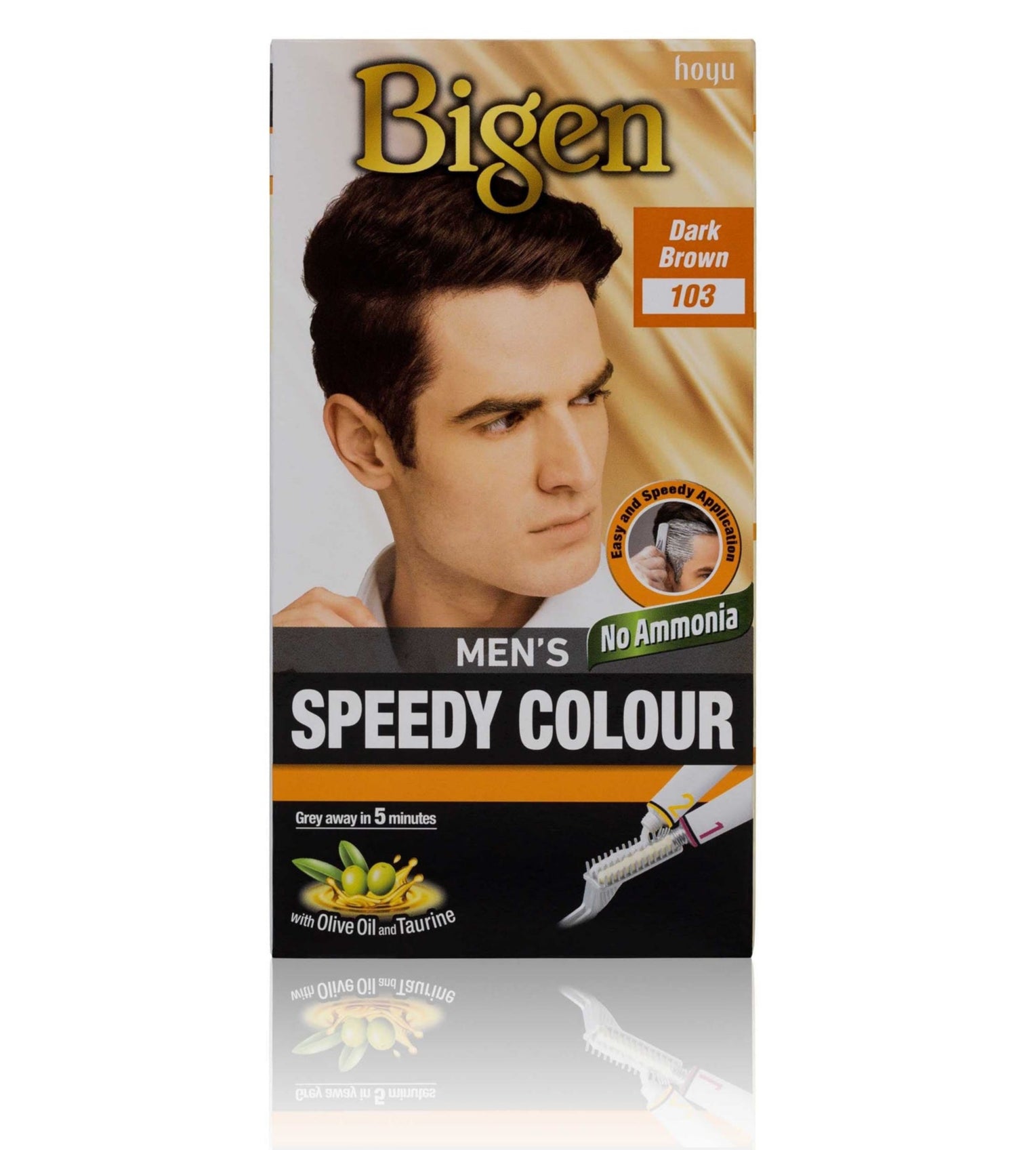 Bigen Mens Speedy Beard Colour Easy & Smooth Application 103 Dark Brown
