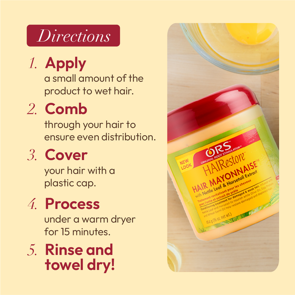 ORS Hairestore Hair Mayonnaise With Nettle And Hetail Extract 227g, 454g / 908g - Afro Hair Boutique