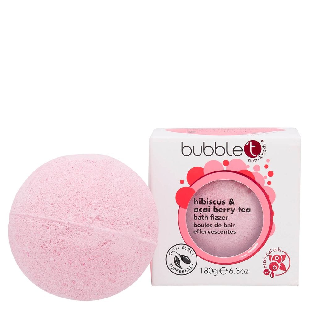 Bubble T Hibiscus And Acai Berry Tea Bath Fizzer 180g