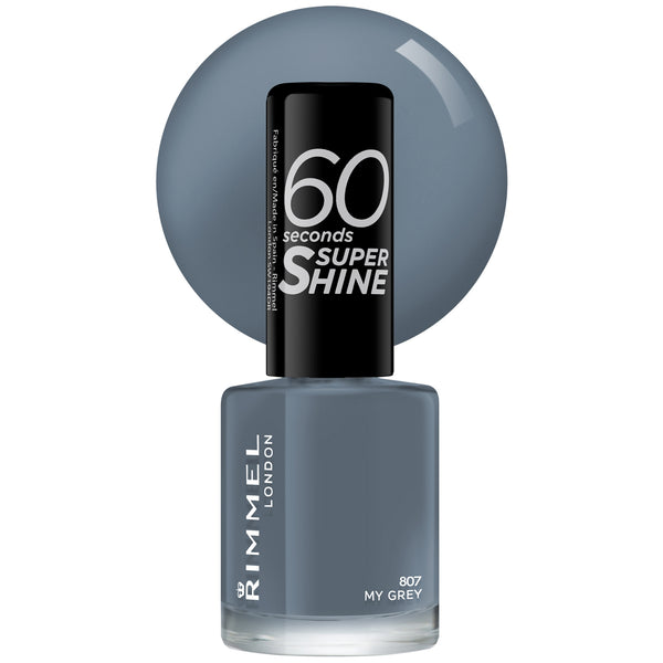 Rimmel 60 Seconds Nail Polish Rita Ora 807 My Grey 8ml - Afro Hair Boutique