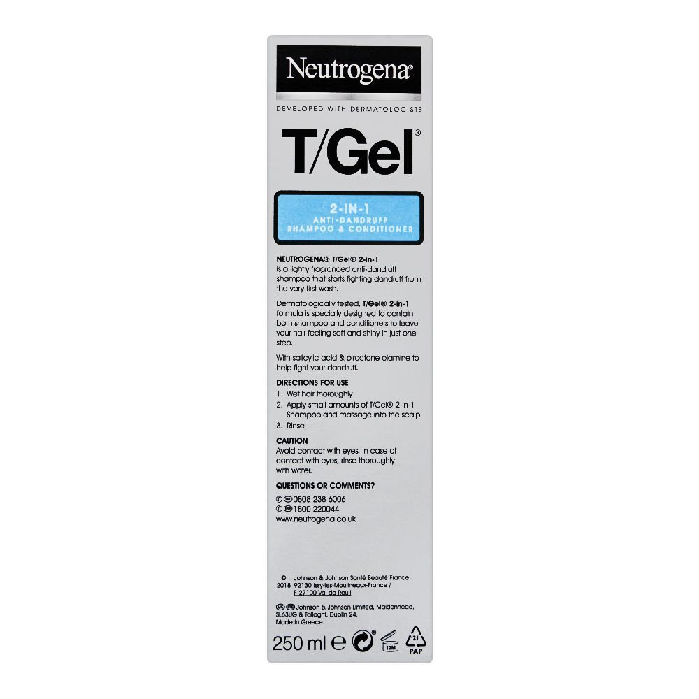 Neutrogena T Gel Melon Jasmine Anti Dandruff Shampoo Conditioner 250ml