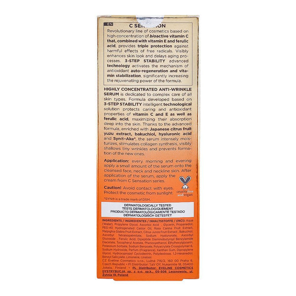 Eveline Bio Vitamin C Sensation 3 In 1 Anti Wrinkle Serum 18ml
