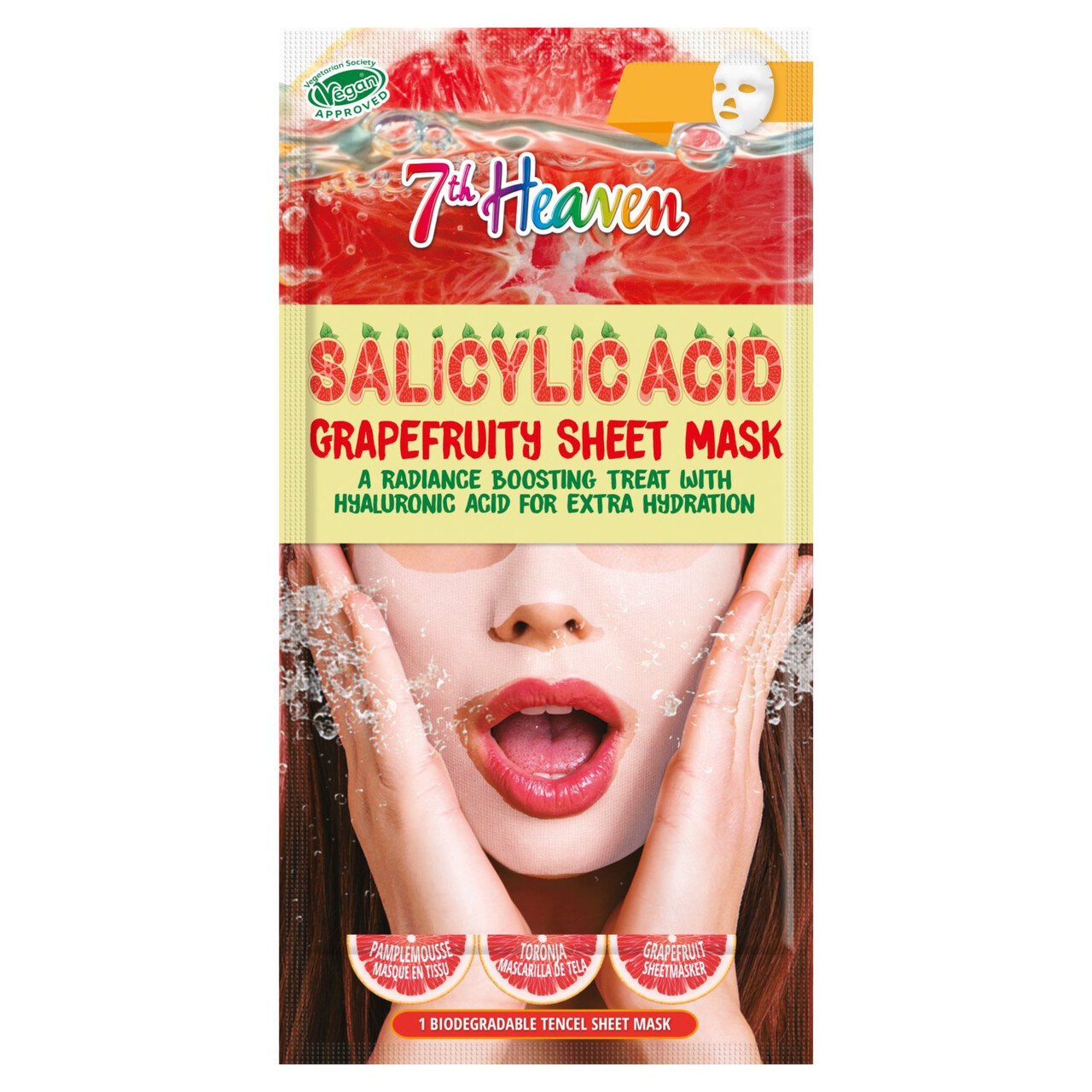Montagne Jeunesse 7Th Heaven Salicylic Acid Grapefruity Sheet Mask