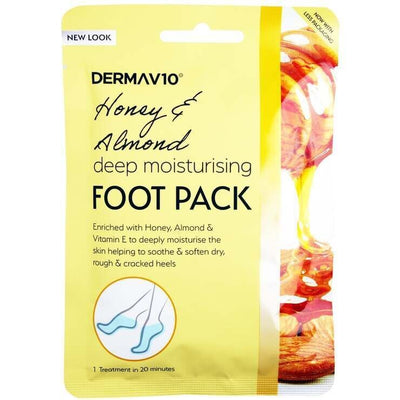 Derma V10 Honey And Almond Deep Moisturising Foot Pack