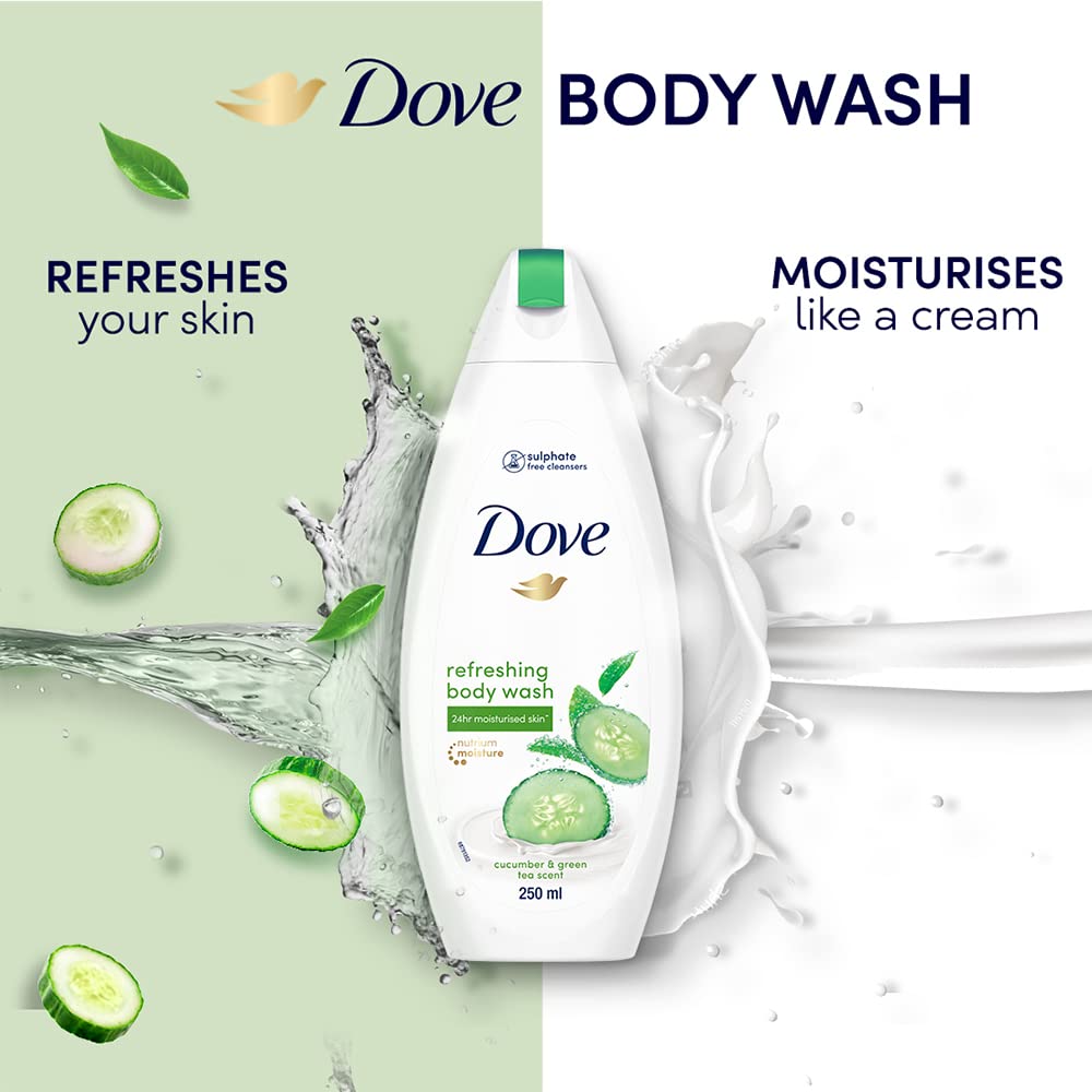 Dove Go Fresh Cucumber And Green Tea Scented Nourishing Body Wash 450ml