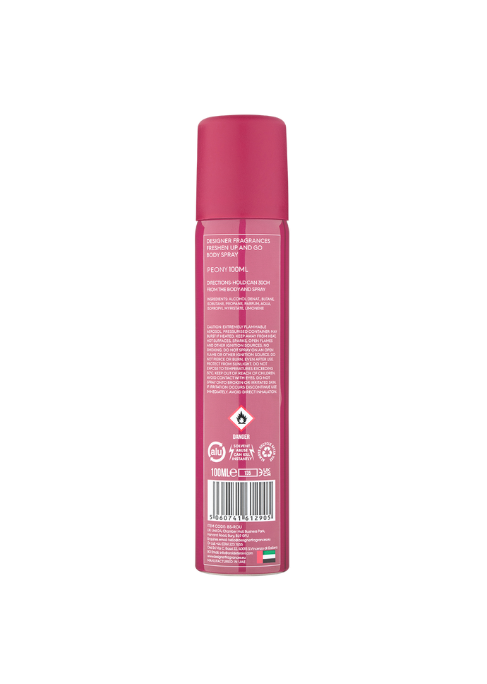 Designer Fragrances Peony Body Spray 100ml