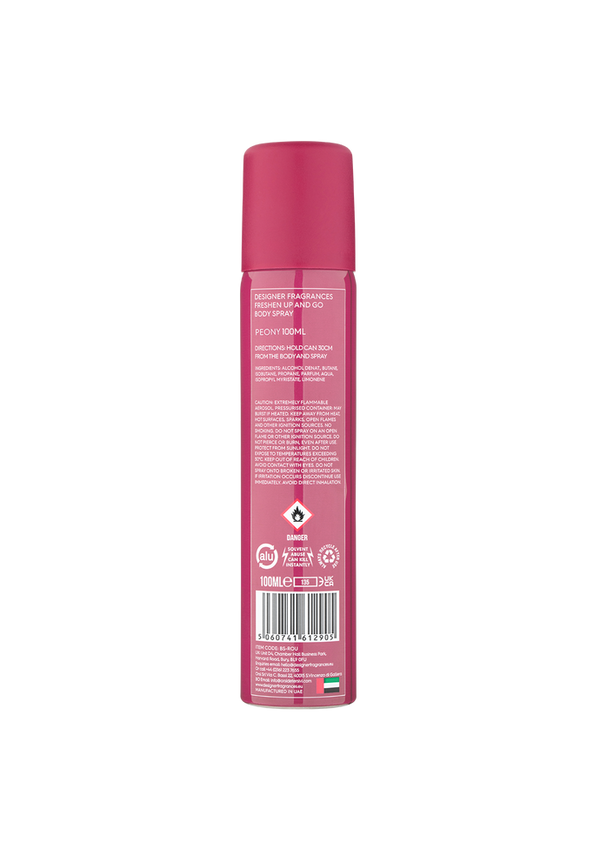 Designer Fragrances Peony Body Spray 100ml