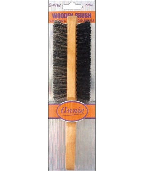 Annie  Boar Reinforced Bristle 2 Way Wooden Brush 2092