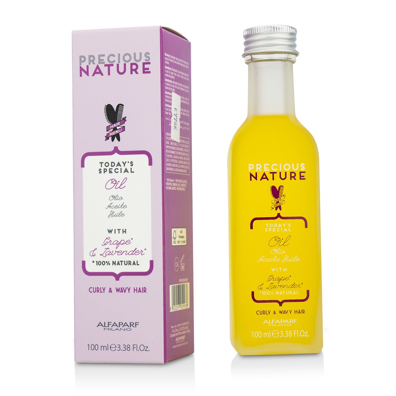 Alfaparf Milano Precious Nature Oil With Grape And Lavender 100ml