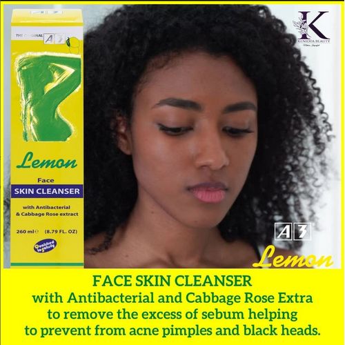 A3 Lemon Face Skin Cleanser with Anti-Bacterial & Cabbage Rose Extract 260ml - Afro Hair Boutique