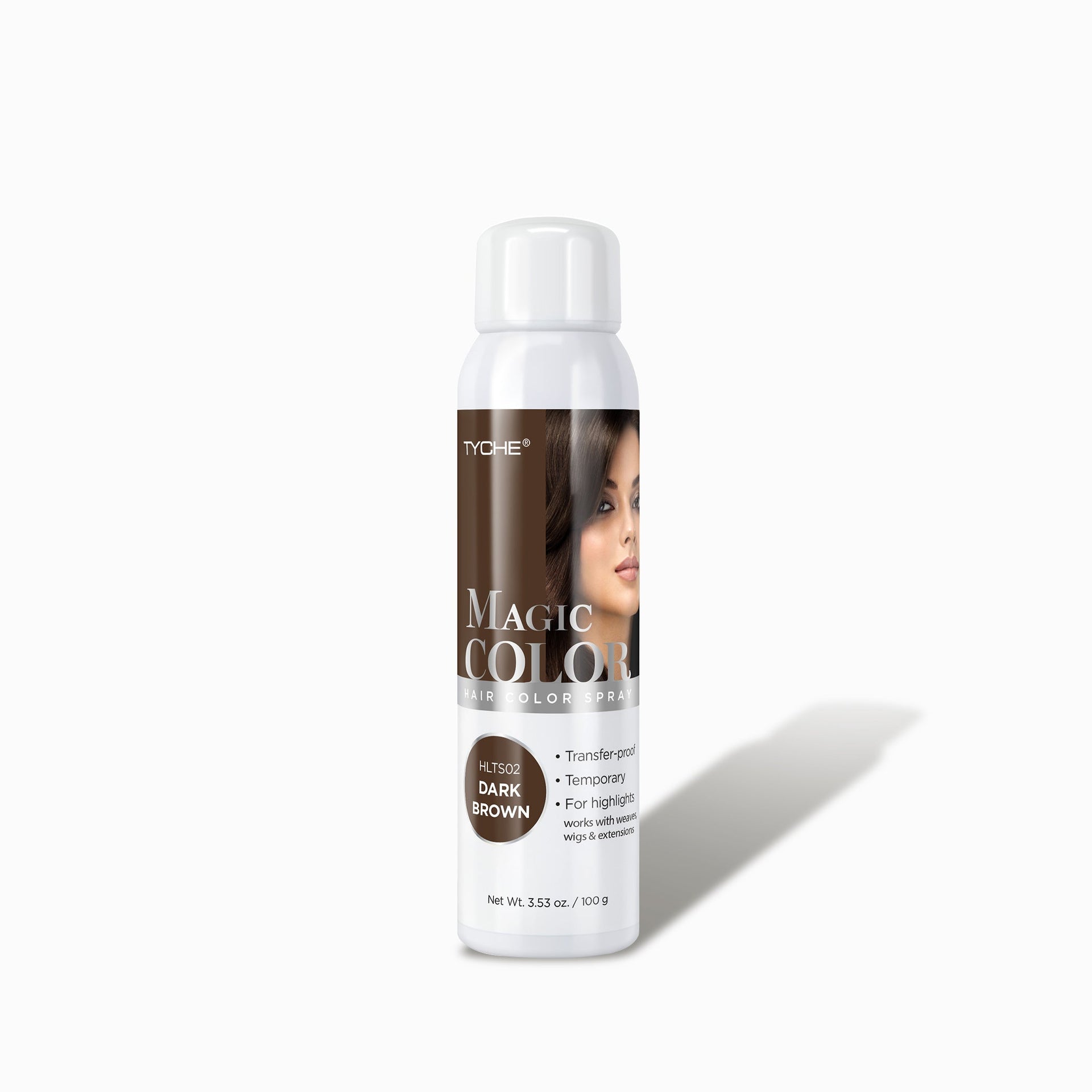 NICKA K NEWYORK Tyche Magic Color Hair Color Spray Dark Brown 100g - Afro Hair Boutique