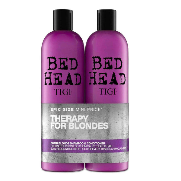 Bed Head by TIGI Shampoo & Conditioner Dumb Blonde Duo for Damaged Hair, 750ml - Afro Hair Boutique