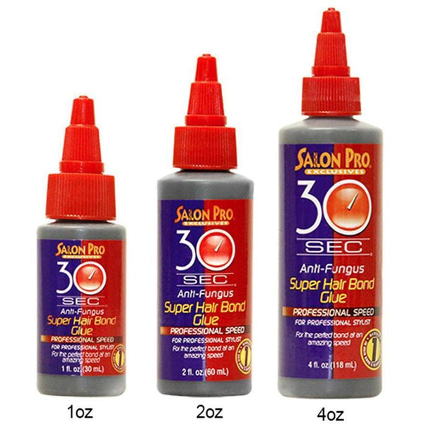 Salon Pro 30 Sec Anti Fungus Super Hair Bond Glue 30ml / 60ml / 118ml - Afro Hair Boutique