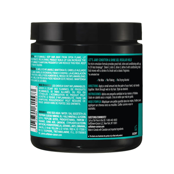 SoftSheen Carson Lets Jam Condition And Shine Regular Hold Gel 125g / 397g - Afro Hair Boutique