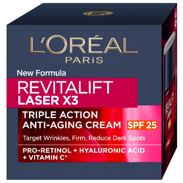 Loreal Paris Loreal Revitalift Laser X3 Triple Action Anti Aging Cream SPF25 50ml