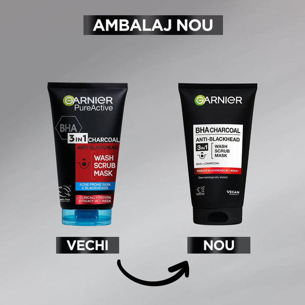 Garnier Skin Active Pure Active 3In1 Charcoal Wash