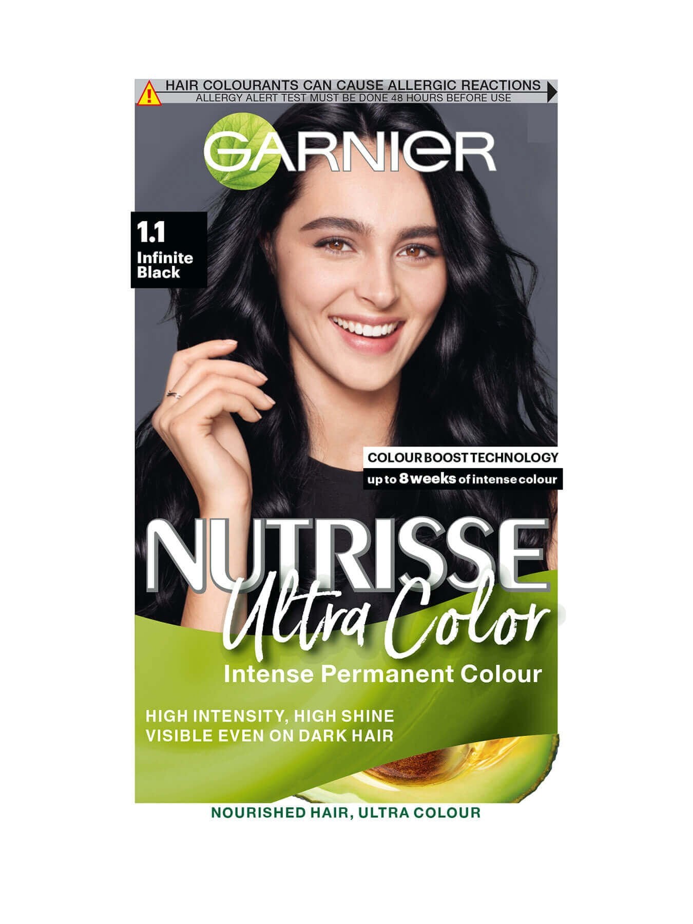 Garnier Nutrisse Ultra Color Intense Permanent Color 1.1 Infinite Black