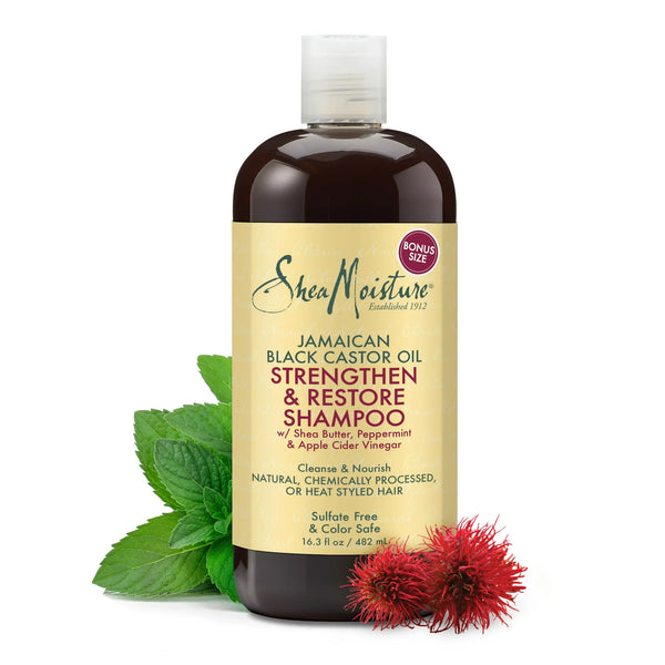 Shea Moisture Jamaican Black Castor Oil Shampoo Strengthen & Restore 482ml /384ml - Afro Hair Boutique