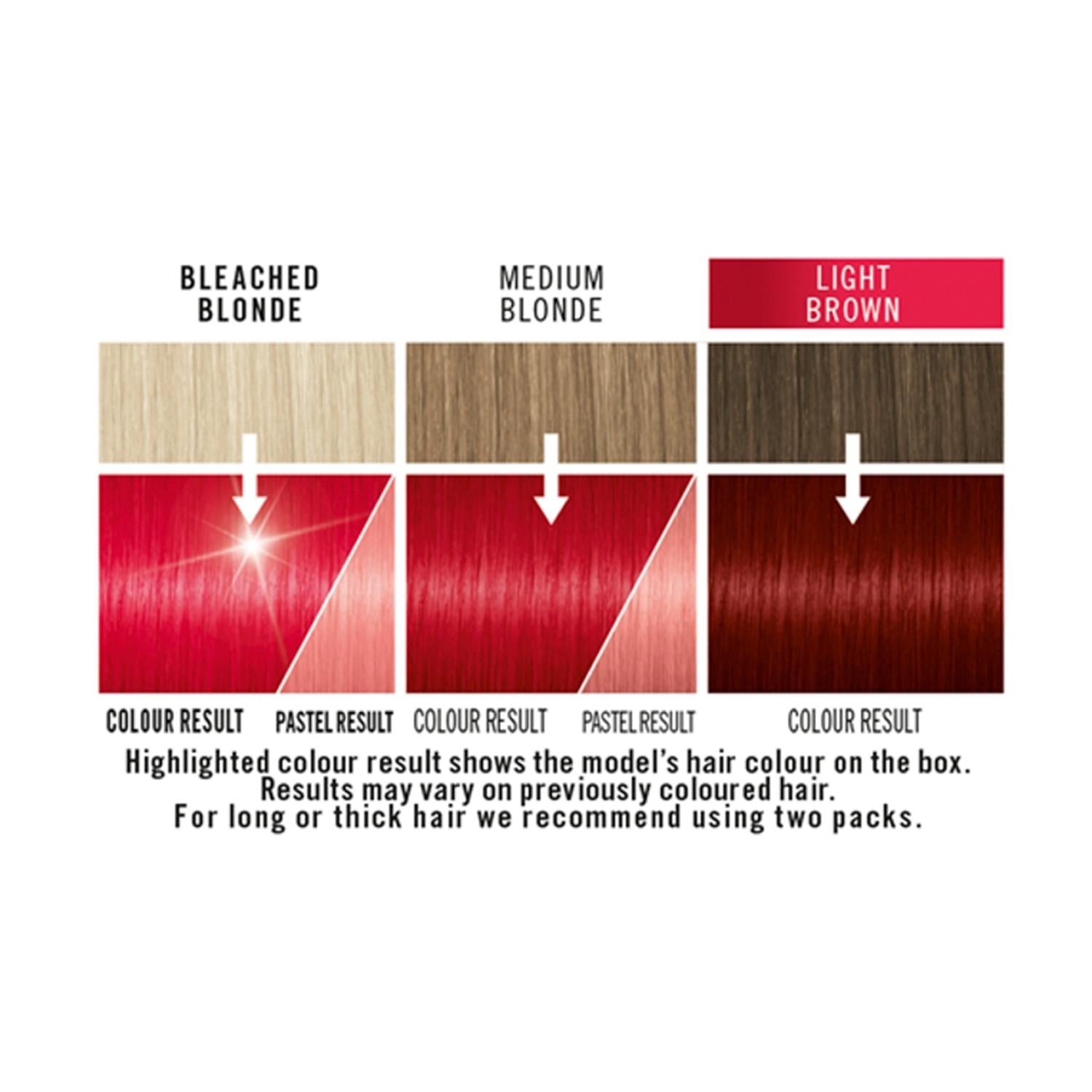 Schwarzkopf Ultra Bright or Pastel Semi Permanent Hair Dye, 092 Pillar Box Red