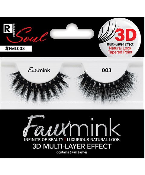Bee Sales Response Soul Faux Mink 3D Effect Eyelash 003