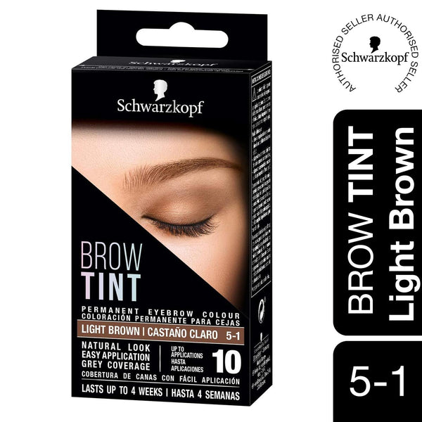 Schwarzkopf Brow Tint Professional Formula Permanent Eyebrow Light Brown 5-1 - Afro Hair Boutique