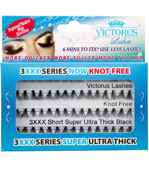 Victorus Knot Free 3XXX Short Super Ultra Thick Black Lashes 