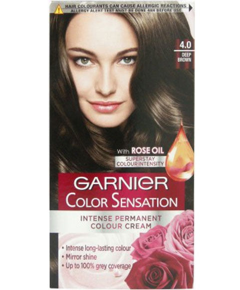 Garnier  Color Sensation Intense Permanent Colour Cream 4.0 Deep Brown