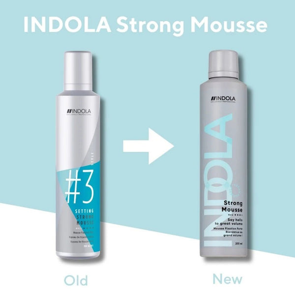 Indola Exclusively Professional Indola Vegan Strong Mousse Fixation Forte 200ml - Afro Hair Boutique