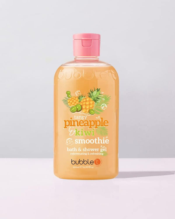 Bubble T Tangy Pineapple And Kiwi Smoothie Bath And Shower Gel 500ml