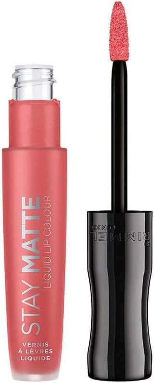 Rimmel Stay Matte Liquid Lip Colour 600 Coral Sass 5.5ml - Afro Hair Boutique