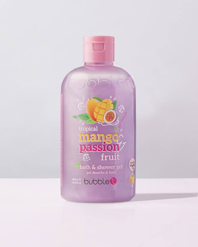 Bubble T Tropical Mango Passion Fruit Bath And Shower Gel 500ml