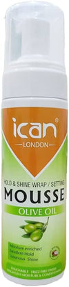 Ican London Olive Oil Hold And Shine Mousse 207ml