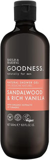 Baylis & Harding Goodness Men Sandalwood & Rich Vanilla Natural Shower Gel 500ml
