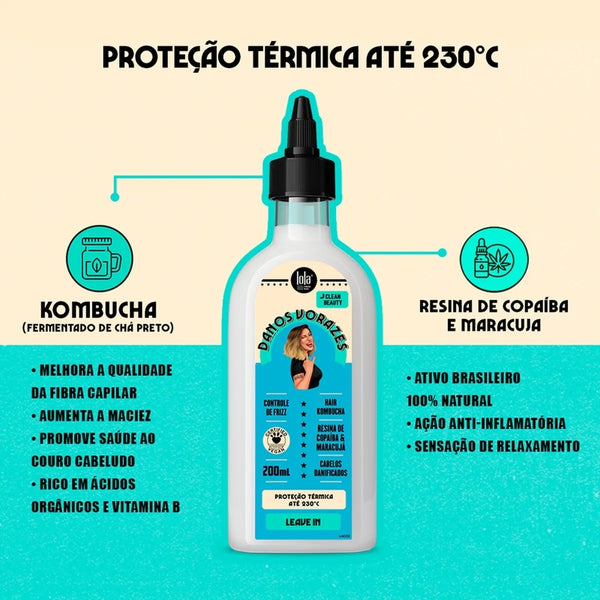 Lola Cosmetics Danos Vorazes Thermal Protection Leave In Cream 200ml - Afro Hair Boutique