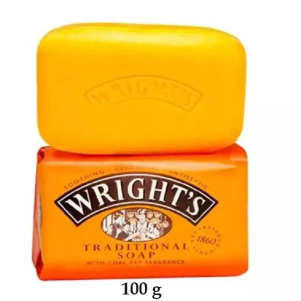 Wrights Coal Tar Soap Bar Traditional Antiseptic All Skin Types 100g x 4 - Afro Hair Boutique