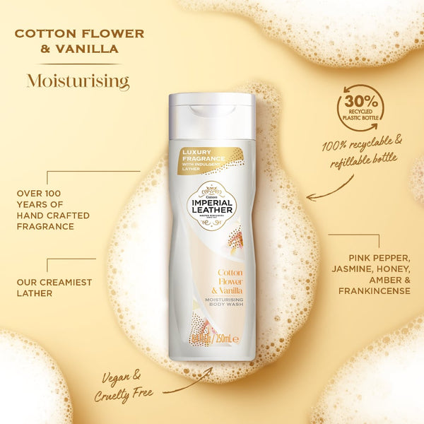 Cussons Imperial Leather Cotton Flower And Vanilla Moisturising Body Wash 250ml - Afro Hair Boutique