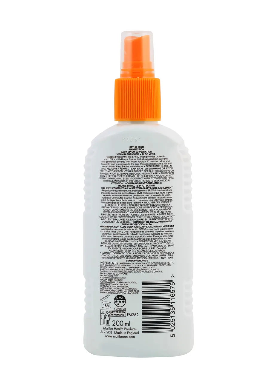 Malibu Kids High Protection Lotion Spray SPF50 200ml