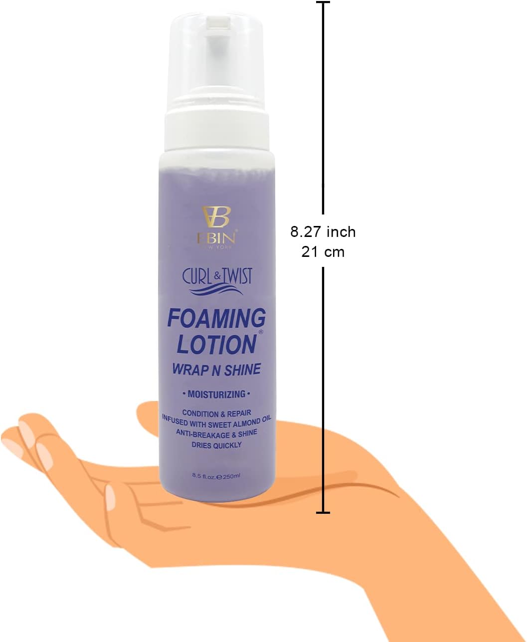 EBIN New York Curl And Twist Foaming Lotion Wrap And Shine Moisturizing 250ml