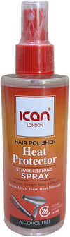 Ican London Hair Polisher Heat Protector Straightening Spray 207ml