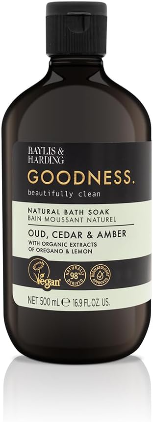 Baylis And Harding Goodness Oud Cedar And Amber Natural Bath Soak 500ml