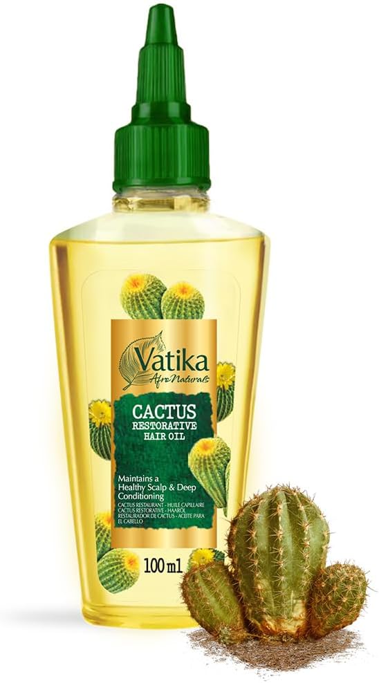 Dabur Vatika Afro Naturals Cactus Restorative Hair Oil 100ml - Afro Hair Boutique