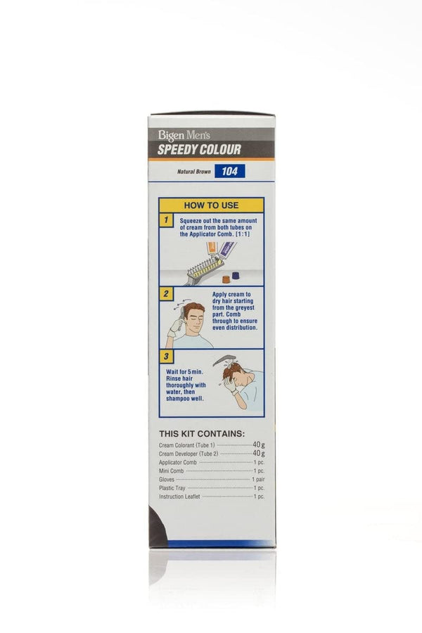 Bigen Mens Speedy Hair Colour Easy & Smooth Application Natural Brown 104 - Afro Hair Boutique